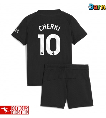 Manchester City Rayan Cherki #10 Bortatröja Barn 2025-26 Kortärmad (+ Korta byxor)